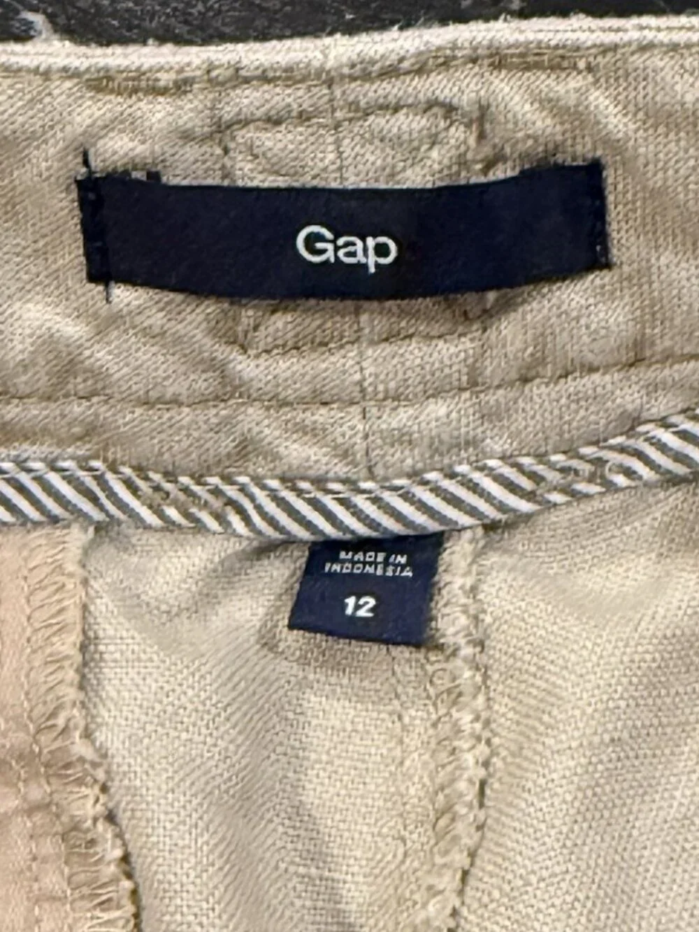 Gap Y2K Womens Size 12 Linen Blend Beige 3